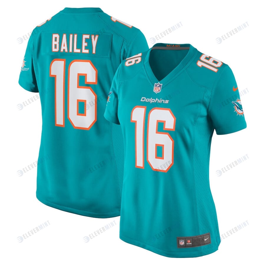 Jake Bailey 16 Miami Dolphins Women Game Jersey - Aqua
