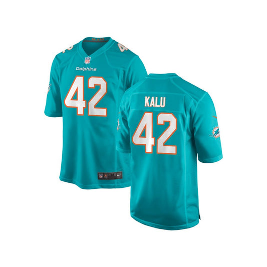 Joshua Kalu Miami Dolphins Nike Youth Game Jersey - Aqua