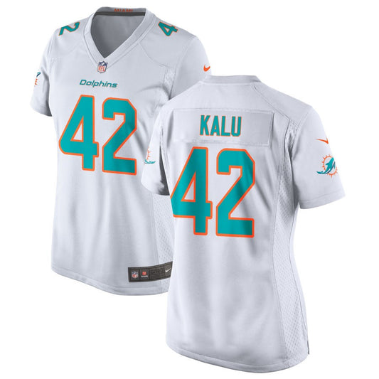 Joshua Kalu Miami Dolphins Nike Women's Jersey - White