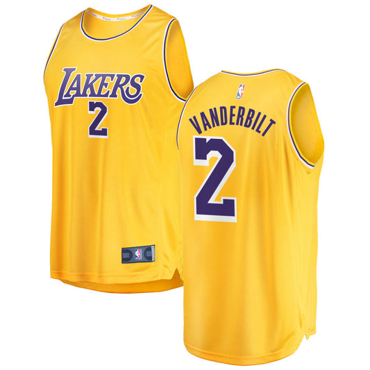 Jarred Vanderbilt Los Angeles Lakers Fanatics Branded 2018/19 Fast Break Replica Jersey Gold - Icon Edition