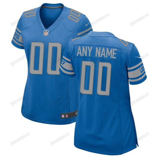 Detroit Lions Women Custom Game Jersey - Blue