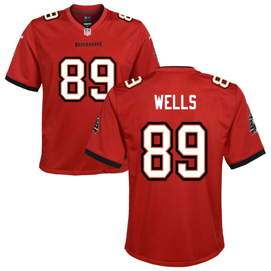 David Wells Nike Tampa Bay Buccaneers Youth Game Jersey - Red