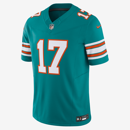 Jaylen Waddle Miami Dolphins Men's Nike Dri-FIT NFL Limited Football Jersey - Aqua