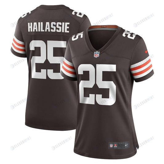 Kahlef Hailassie 25 Cleveland Browns Women's Game Player Jersey - Brown