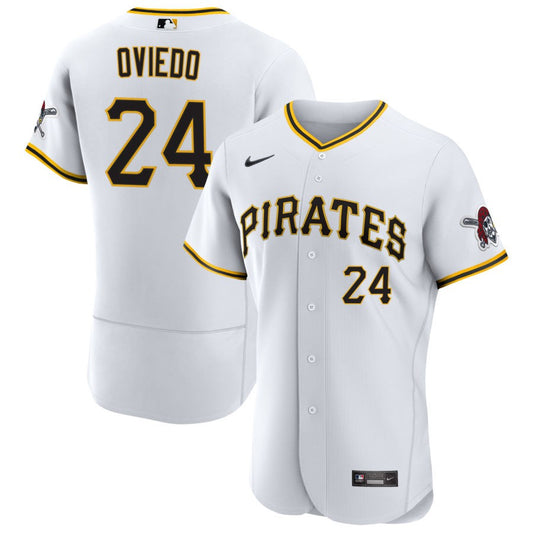 Johan Oviedo Pittsburgh Pirates Nike Home Authentic Jersey - White