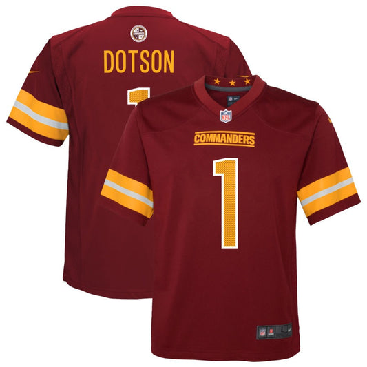 Jahan Dotson Washington Commanders Nike Youth Game Player Jersey - Burgundy