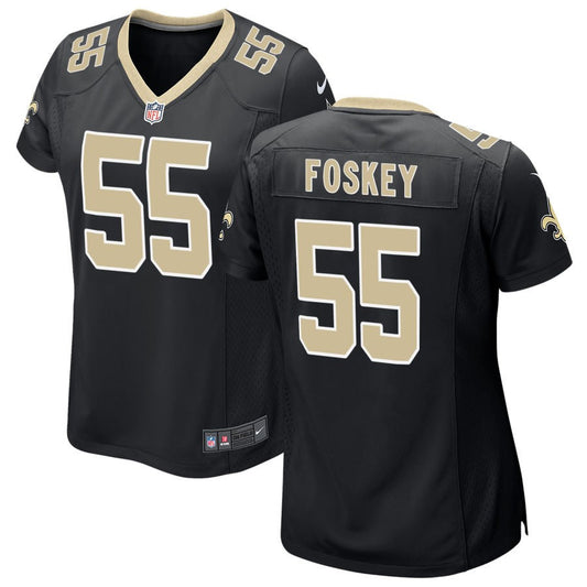 Isaiah Foskey New Orleans Saints Nike Women's Game Jersey - Black