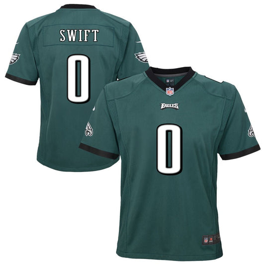 D'Andre Swift Philadelphia Eagles Nike Youth Team Game Jersey - Midnight Green