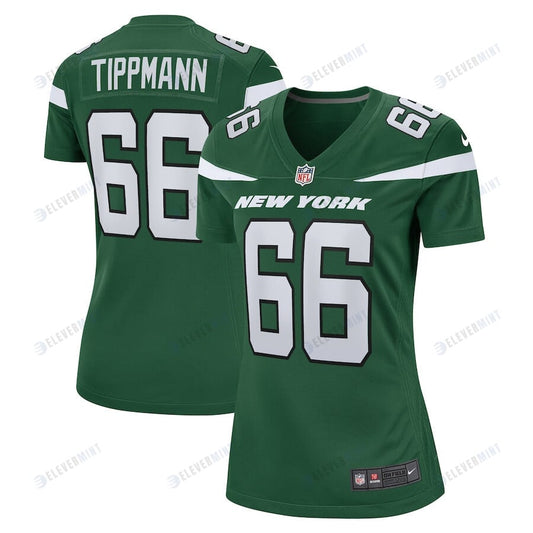 Joe Tippmann 66 New York Jets Women Game Jersey - Gotham Green
