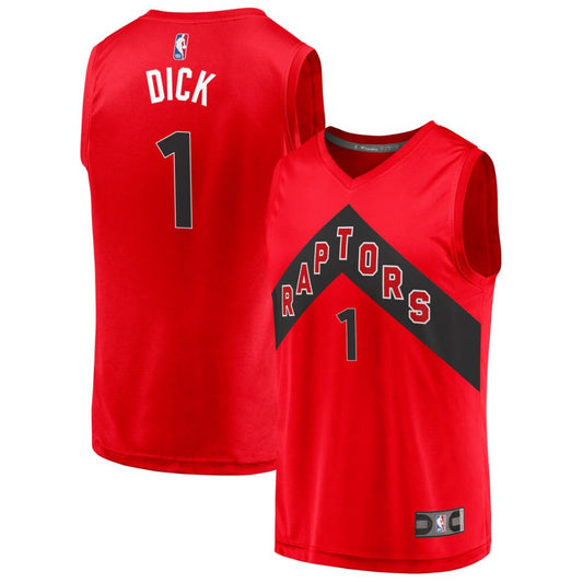 Gradey Dick Toronto Raptors Fanatics Branded Youth 2020 Fast Break Replica Jersey - Icon Edition - Red