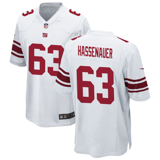 J.C. Hassenauer New York Giants Nike Game Jersey - White