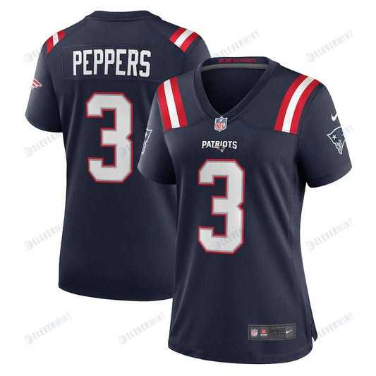 Jabrill Peppers 3 New England Patriots Women Game Jersey - Navy