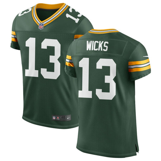 Dontayvion Wicks Green Bay Packers Nike Classic Elite Jersey - Green