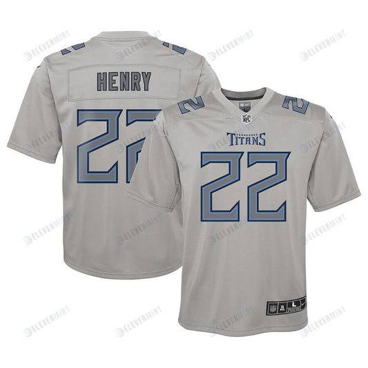 Derrick Henry 22 Tennessee Titans Youth Atmosphere Game Jersey - Gray
