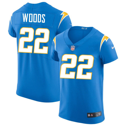 JT Woods Los Angeles Chargers Nike Vapor Elite Jersey - Powder Blue