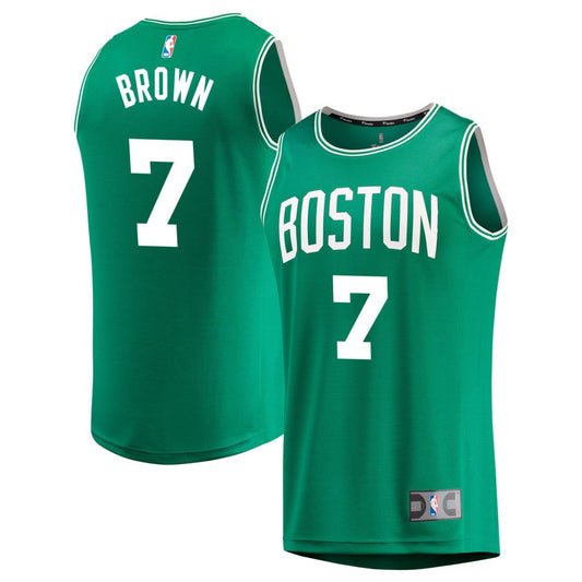 Jaylen Brown   Fanatics Branded Youth Fast Break Jersey - Green - Icon Edition