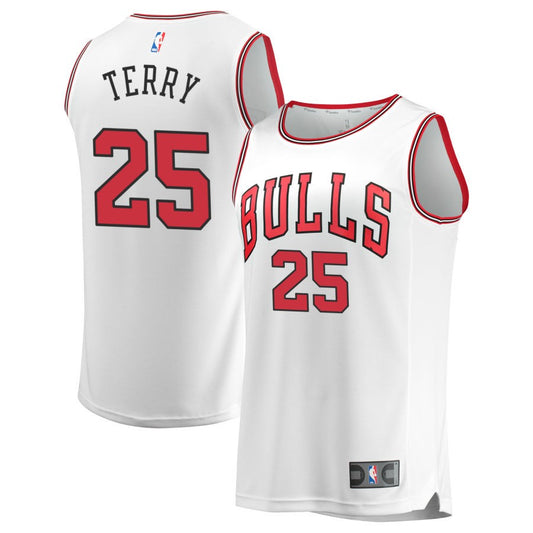 Dalen Terry Chicago Bulls Fanatics Branded Fast Break Replica Jersey - Association Edition - White