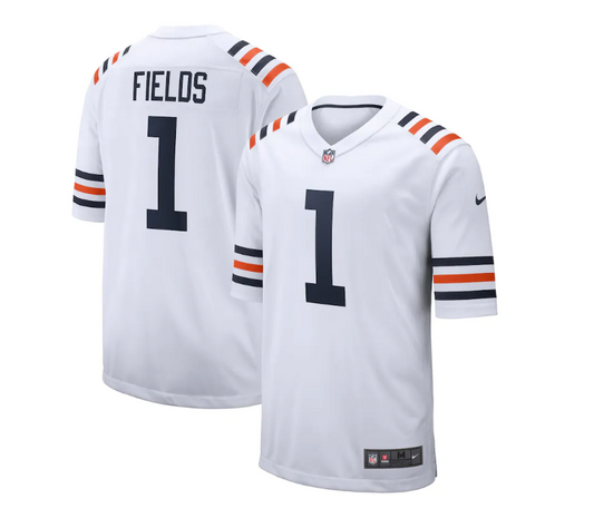 Justin Fields Chicago Bears Youth White Alternate Classic Game Jersey