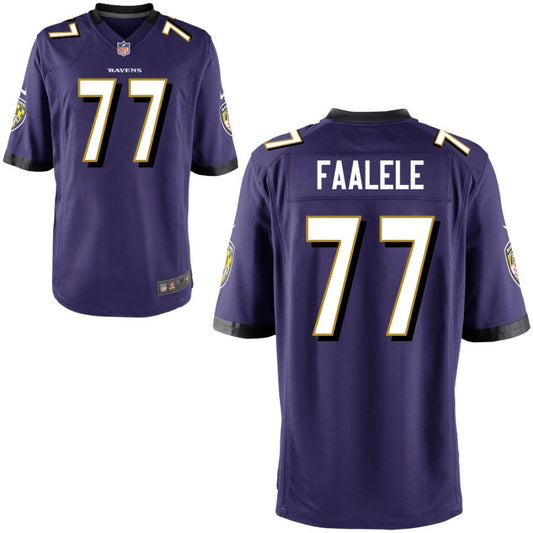 Daniel Faalele Baltimore Ravens Nike Youth Game Jersey - Purple