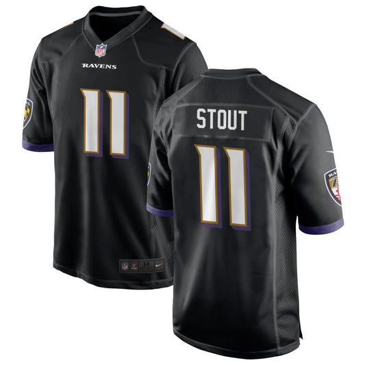 Jordan Stout Baltimore Ravens Nike Youth Game Jersey - Black