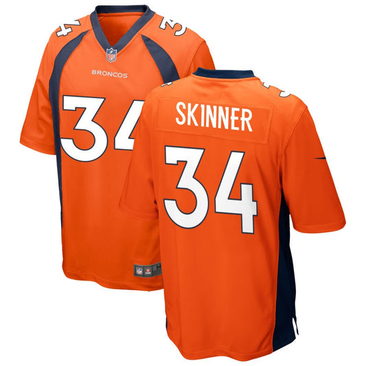 JL Skinner Denver Broncos Nike Game Jersey - Orange