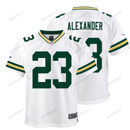 Jaire Alexander 23 Green Bay Packers YOUTH Away Game Jersey - White