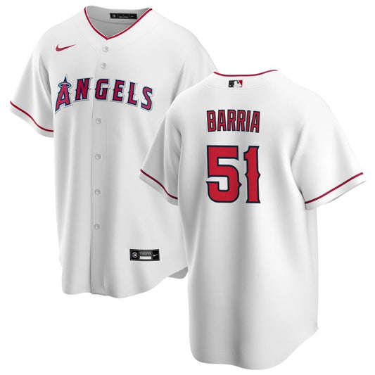 Jaime Barria Los Angeles Angels Nike Home Replica Jersey - White