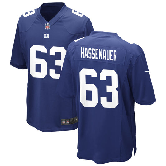 J.C. Hassenauer New York Giants Nike Game Jersey - Royal