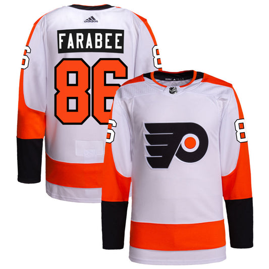 Joel Farabee Philadelphia Flyers adidas Away Authentic Pro Jersey - White