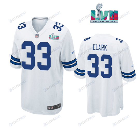 Damone Clark 33 Dallas Cowboys Super Bowl LVII Super Bowl LVII White Men Game Jersey