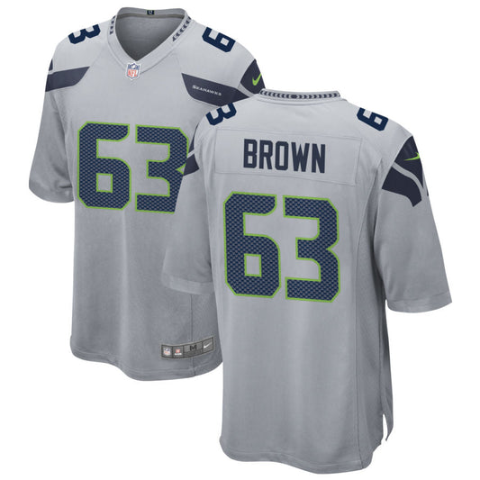 Evan Brown Seattle Seahawks Nike Youth Game Jersey - Gray