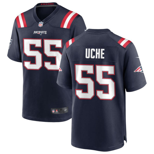 Josh Uche Nike New England Patriots Game Jersey - Navy