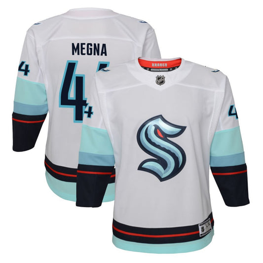 Jaycob Megna Seattle Kraken Youth Away Premier Jersey - White