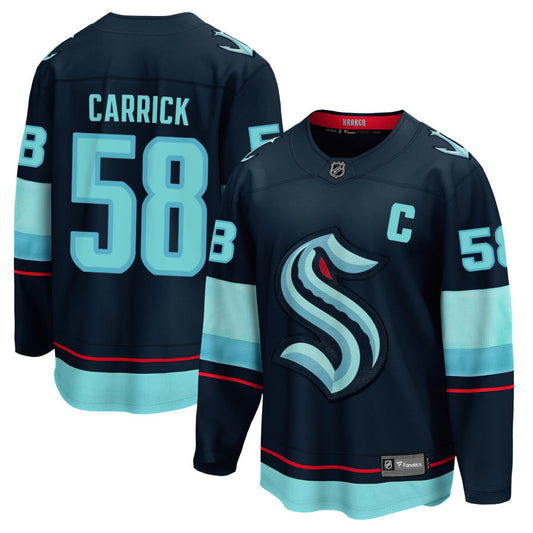 Connor Carrick Seattle Kraken Fanatics Branded Home Breakaway Jersey - Navy