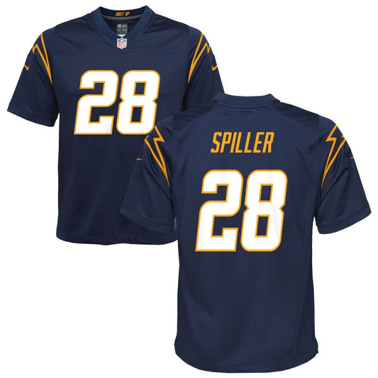 Isaiah Spiller Los Angeles Chargers Nike Youth Alternate Game Jersey - Navy