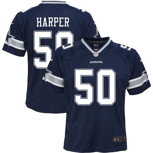 Devin Harper Dallas Cowboys Nike Youth Game Jersey - Navy