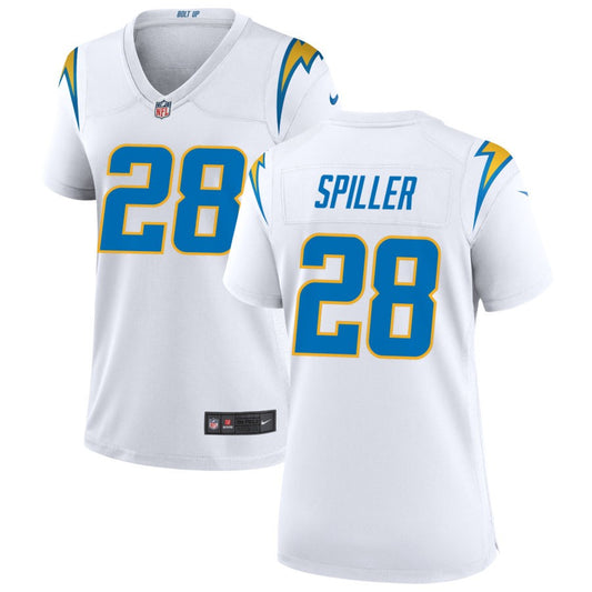 Isaiah Spiller Nike Los Angeles Chargers Women's Game Jersey - White