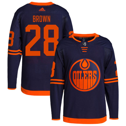 Connor Brown Edmonton Oilers adidas Alternate Primegreen Authentic Pro Jersey - Navy