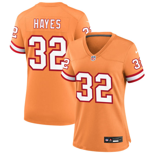 Josh Hayes Tampa Bay Buccaneers Nike Women's Throwback Game Jersey - Orange