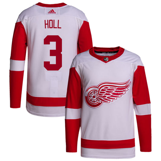 Justin Holl Detroit Red Wings adidas Away Primegreen Authentic Pro Jersey - White