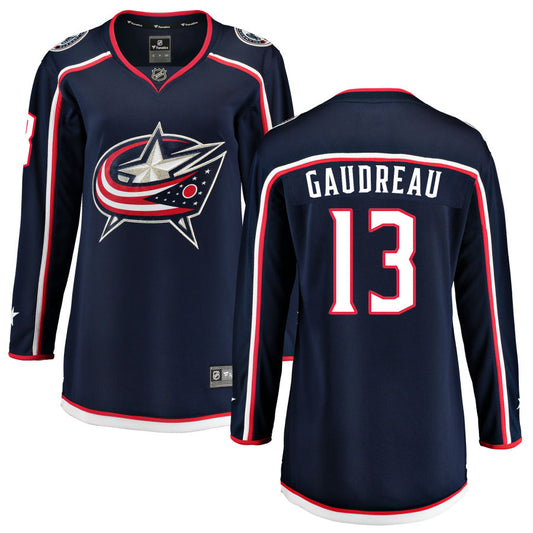 Johnny Gaudreau Columbus Blue Jackets Fanatics Branded Women's Home Breakaway Jersey - Navy