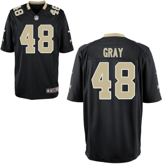 J.T. Gray New Orleans Saints Nike Youth Game Jersey - Black