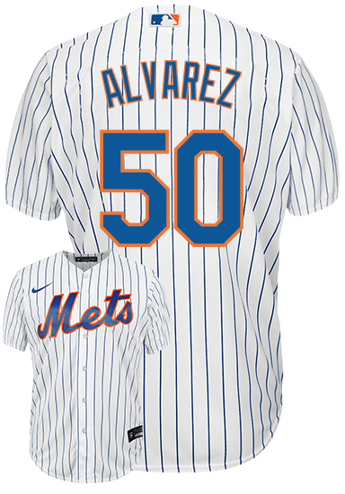 Francisco Alvarez Youth Jersey - NY Mets Replica Kids Home Jersey