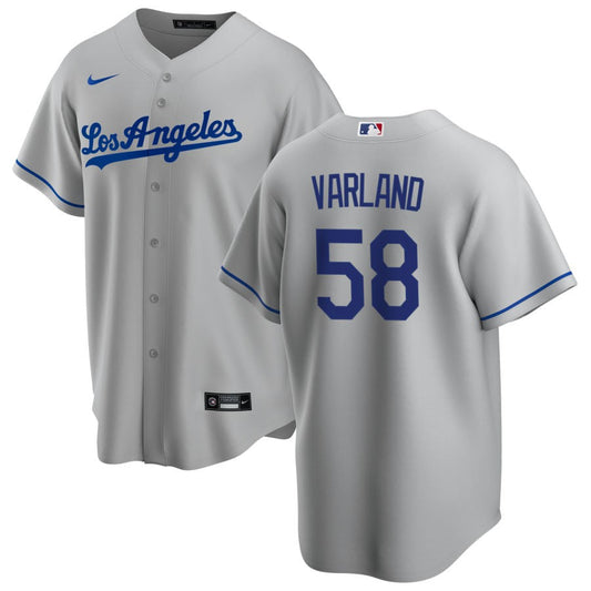 Gus Varland Los Angeles Dodgers Nike Road Replica Jersey - Gray