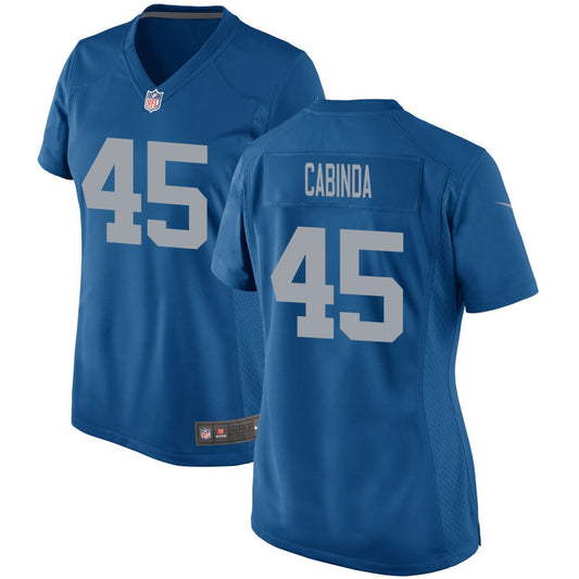 Jason Cabinda Detroit Lions Nike Women's Throwback Game Jersey - Blue