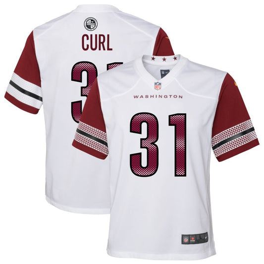 Kamren Curl Washington Commanders Nike Youth Game Player Jersey - White