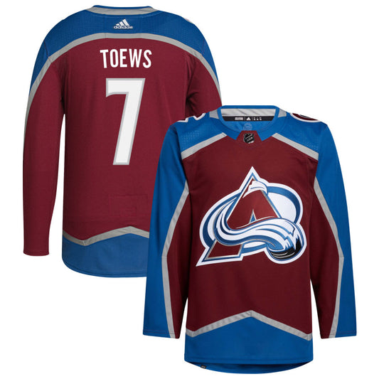 Devon Toews Colorado Avalanche adidas Home Primegreen Authentic Pro Jersey - Burgundy