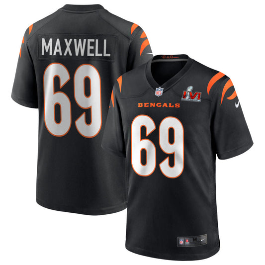 Devonnsha Maxwell Cincinnati Bengals Nike Super Bowl LVI Game Jersey - Black