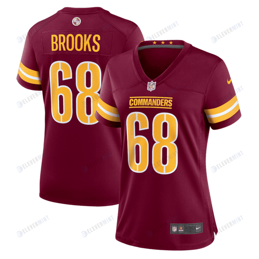 Curtis Brooks 68 Washington Commanders Women's Game Jersey - Burgundy