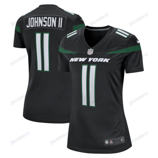 Jermaine Johnson II 11 New York Jets Women's Alternate Game Jersey - Stealth Black